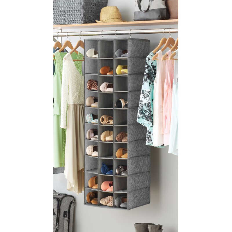 Rebrilliant 30 Pair Hanging Shoe Organizer Reviews Wayfair